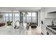 Modern kitchen with marble countertops and water views at 100 Murray Blvd, Charleston, SC 29401