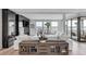 Elegant living room features built-in shelving and water views at 100 Murray Blvd, Charleston, SC 29401