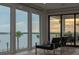 Sitting area with sunset view over the water at 100 Murray Blvd, Charleston, SC 29401