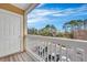 Private balcony overlooking wooded area and parking at 1034 Rosewood Ln, Mount Pleasant, SC 29464
