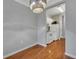 Dining area with hardwood floors and kitchen access at 1034 Rosewood Ln, Mount Pleasant, SC 29464