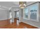 Spacious dining room, hardwood floors, and large windows at 1034 Rosewood Ln, Mount Pleasant, SC 29464
