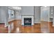 Living room with hardwood floors and fireplace at 1034 Rosewood Ln, Mount Pleasant, SC 29464