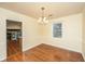 Bright dining room with hardwood floors and a chandelier at 1061 Dominion Dr, Hanahan, SC 29410