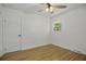 Bedroom with hardwood floors, ceiling fan and window at 1134 Mim Ave, Charleston, SC 29407