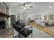 Living area with fireplace and modern chairs at 1134 Mim Ave, Charleston, SC 29407