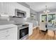Eat-in kitchen with stainless steel appliances and view to backyard at 1449 Waterside Ct, Mount Pleasant, SC 29464