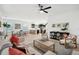 Open concept living area with hardwood floors and a view of the kitchen at 1504 Galloway Ln, Charleston, SC 29412