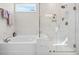 Modern bathroom with a bathtub and a large glass-enclosed shower at 2020 Parish House Cir, Johns Island, SC 29455