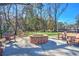 Brick fire pit with seating and putting green at 2020 Parish House Cir, Johns Island, SC 29455