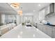 Open kitchen features a large island with seating, white cabinets, and stainless steel appliances at 2020 Parish House Cir, Johns Island, SC 29455