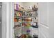 Well-organized pantry with wire shelving, offering ample storage space at 2020 Parish House Cir, Johns Island, SC 29455