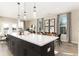 Open concept kitchen island with white quartz countertop at 218 Yorkshire Dr # 2, Moncks Corner, SC 29461