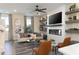 Spacious living room with fireplace, built-in shelving, and hardwood floors at 218 Yorkshire Dr # 2, Moncks Corner, SC 29461