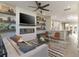 Open living space with fireplace and kitchen views, showcasing hardwood floors at 218 Yorkshire Dr # 2, Moncks Corner, SC 29461