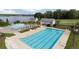 Community pool with lap lanes, a leisure pool, and plenty of lounge chairs at 218 Yorkshire Dr # 2, Moncks Corner, SC 29461