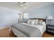Bright bedroom with hardwood floors and a ceiling fan at 2383 Erskine Ct, Charleston, SC 29414