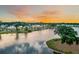 Community with lakefront homes at sunset at 3917 Delinger Dr, Mount Pleasant, SC 29466