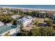 Beachfront home, aerial view showing location and neighborhood at 4001 Palm Blvd, Isle of Palms, SC 29451