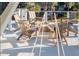 Deck with fire pit and comfortable seating area at 4001 Palm Blvd, Isle of Palms, SC 29451