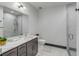Elegant bathroom with a glass-enclosed shower and modern vanity at 5 Gadsdenboro St # 410, Charleston, SC 29401