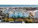 Aerial view of upscale community building near ocean at 5804 Palmetto Dr # A-405/407, Isle of Palms, SC 29451