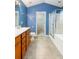 Bathroom with a walk-in shower and double vanity at 7468 Northgate Dr, Hanahan, SC 29410