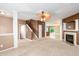 Spacious living room with fireplace and carpet flooring at 7468 Northgate Dr, Hanahan, SC 29410