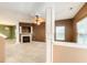 Living room with fireplace and brown walls at 7468 Northgate Dr, Hanahan, SC 29410
