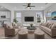 Virtually staged living room with comfortable seating and stylish decor at 760 Myrtle Branch St, Summerville, SC 29486