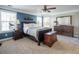 Serene bedroom featuring a ceiling fan and ample closet space at 9504 Markley Blvd, Summerville, SC 29485