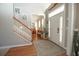 Bright entryway with hardwood floors and staircase at 9504 Markley Blvd, Summerville, SC 29485