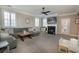 Comfortable Gathering room with sectional sofa and fireplace at 9504 Markley Blvd, Summerville, SC 29485