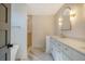 Luxurious bathroom with double vanity and marble floors at 1111 Barrett Rd, Charleston, SC 29407
