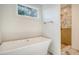 Elegant bathroom with soaking tub and a walk-in shower at 1111 Barrett Rd, Charleston, SC 29407