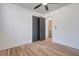 Bright bedroom with ceiling fan and hardwood floors at 1111 Barrett Rd, Charleston, SC 29407