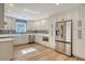 Modern kitchen with stainless steel appliances and blue tile backsplash at 1111 Barrett Rd, Charleston, SC 29407