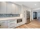 Modern kitchen with stainless steel appliances and white cabinets at 1111 Barrett Rd, Charleston, SC 29407