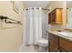 Updated bathroom with tub/shower combo and granite vanity at 1240 Fairmont Ave # 1, Mount Pleasant, SC 29464