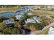 Aerial view of neighborhood near the water at 222 Haddrell St, Mount Pleasant, SC 29464