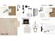 Kitchen, bathroom, and laundry room design board with material samples and fixtures at 2253 Blue Bayou Blvd, Johns Island, SC 29455