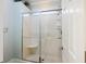 Clean bathroom with a spacious shower stall and glass sliding doors at 309 Palmetto Blvd, Edisto Island, SC 29438
