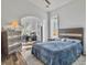 Bedroom with built-in workspace and wood floors at 6411 China Back Ln, Meggett, SC 29449