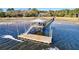 Private waterfront dock with covered pavilion at 820 Pineneedle Way, Charleston, SC 29492