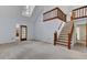 Spacious loft bedroom with high ceilings and wooden staircase at 820 Pineneedle Way, Charleston, SC 29492