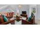 Relaxing loft living room with leather sofas and a large TV at 820 Pineneedle Way, Charleston, SC 29492