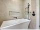 Modern bathroom with soaking tub and walk-in shower at 929 Rutledge Ave, Charleston, SC 29403