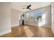 Bright bedroom with hardwood floors and ceiling fan at 929 Rutledge Ave, Charleston, SC 29403