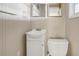 Small bathroom with toilet and pedestal sink at 1308 Palmetto Blvd Blvd, Edisto Beach, SC 29438