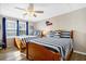 Bedroom with two twin beds, nautical decor, and hardwood floors at 1308 Palmetto Blvd Blvd, Edisto Beach, SC 29438